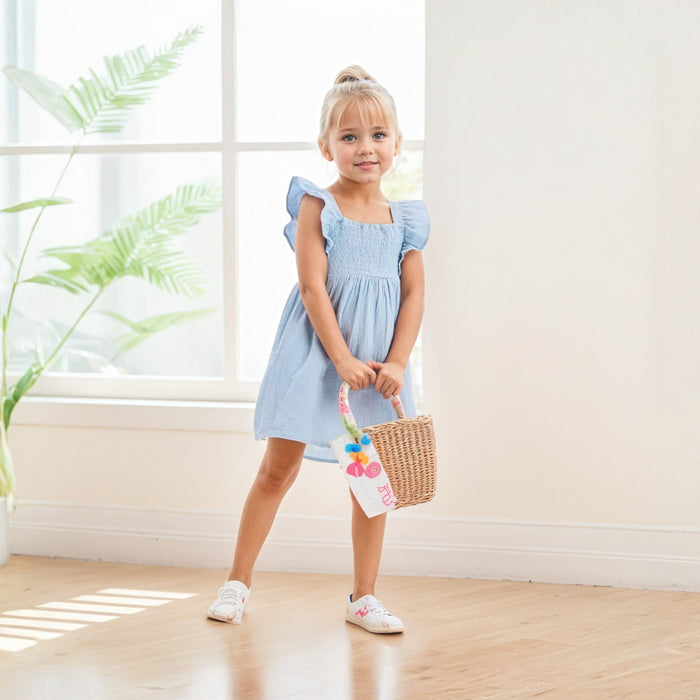 Ruffle Strap Pull On Dress