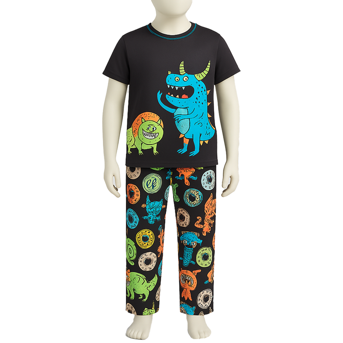Two Piece Recycled Short Sleeve Pajama Sleepwear Set