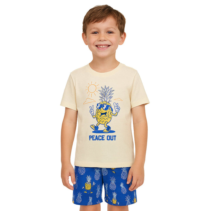 2 Piece Short Sleeve And Lightweight Graphic Tee And Shorts Set