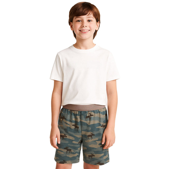 Sporty And Lightweight 2 Piece Graphic Tee And Shorts Pajama Set