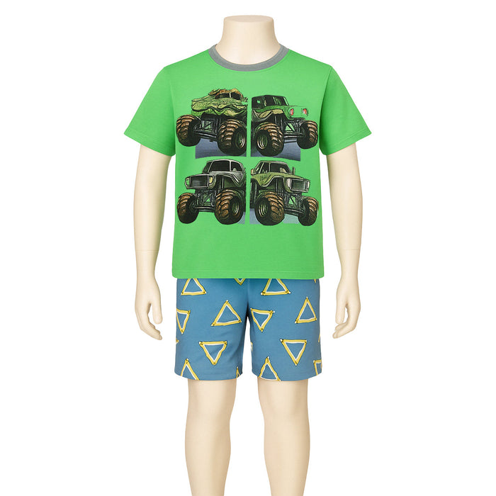 2 Piece Graphic Print Pajama Set Tee And Shorts For Warm Nights