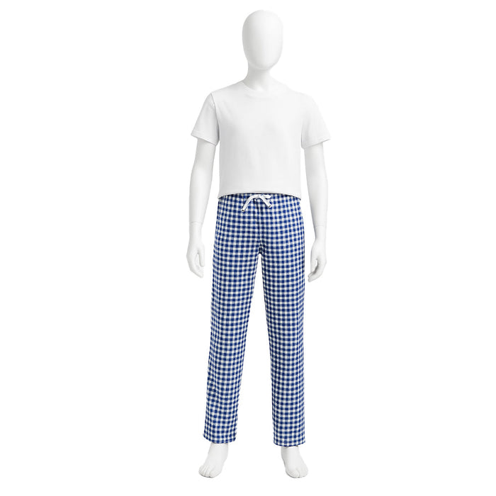 Striped Gingham Design Pajama Pants For Everyday Wear