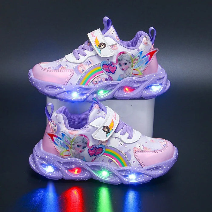 Light Up Princess Sports Shoes For Kids