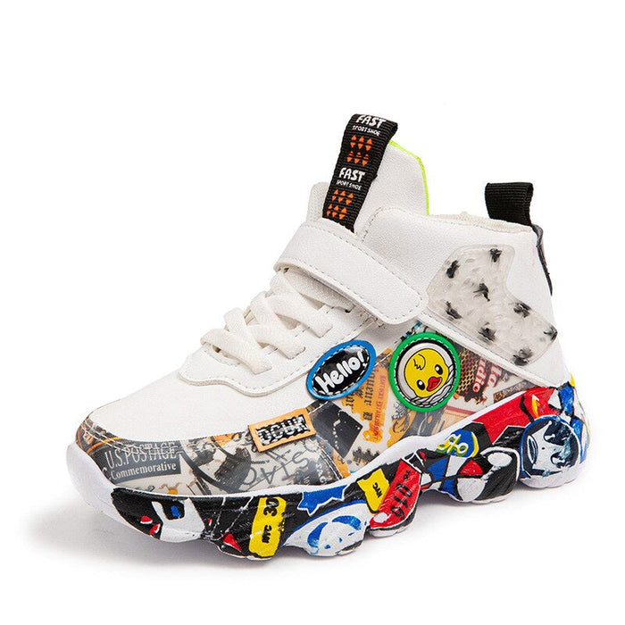 Children Graffiti Style Sneakers