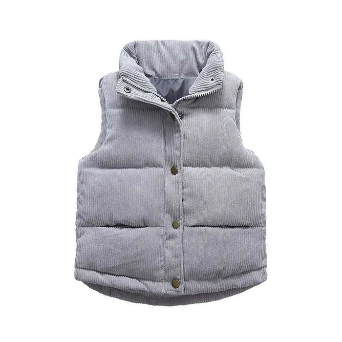 Youthful Hooded Puffer Vest With Sleeves