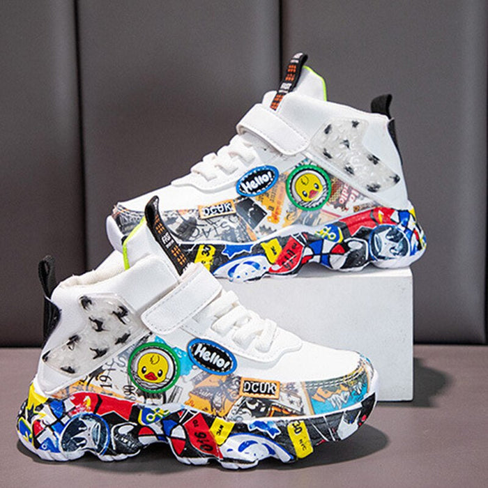 Children Graffiti Style Sneakers