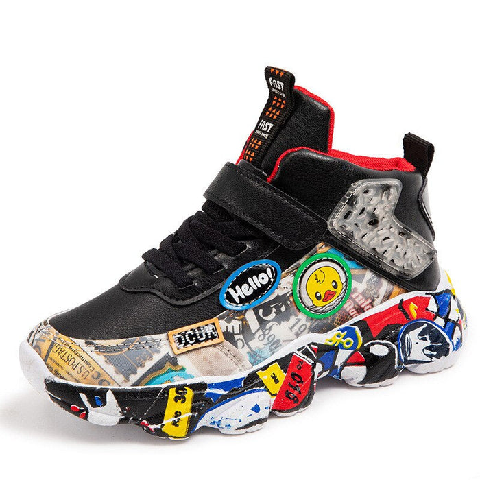 Children Graffiti Style Sneakers