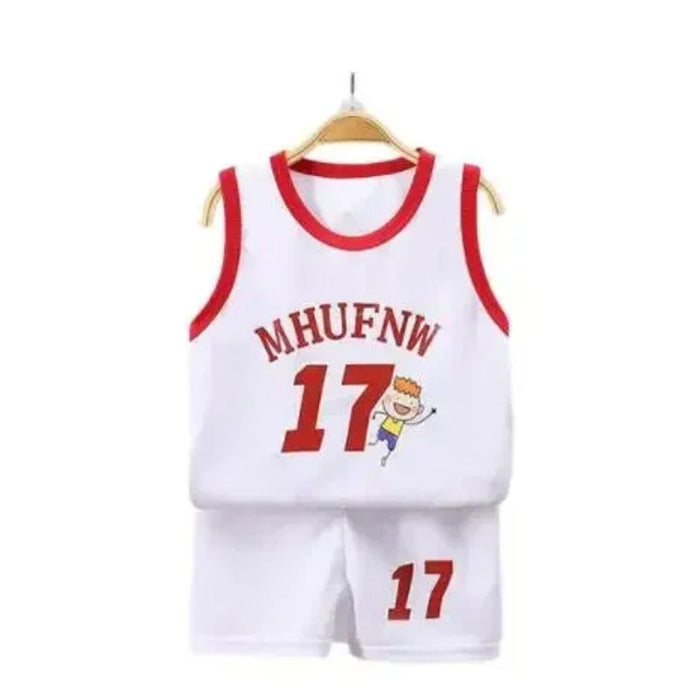 Basketball Sleeveless T Shirts And Shorts Set