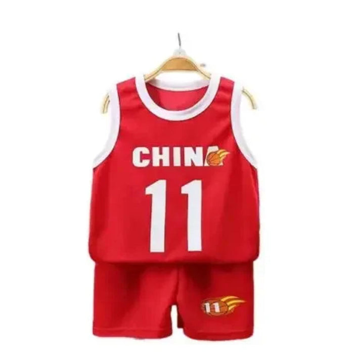 Basketball Sleeveless T Shirts And Shorts Set