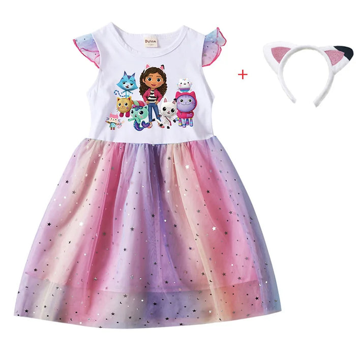 Starry Playtime Dress With Matching Headband