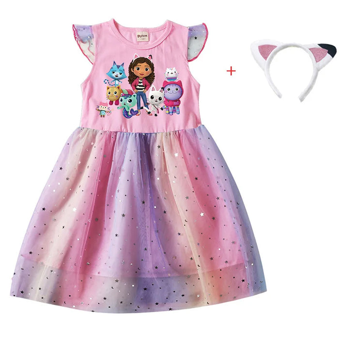 Starry Playtime Dress With Matching Headband