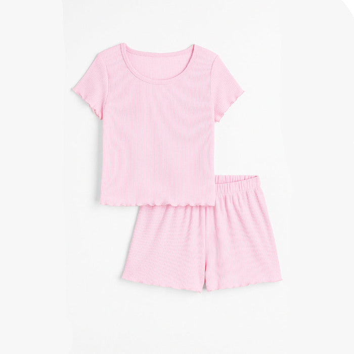 Colorful Art Print Pajama Set Of Top And Shorts