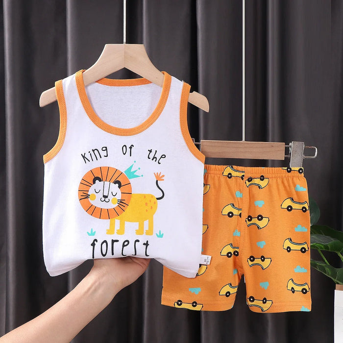 Children Sets Vest Suit Summer