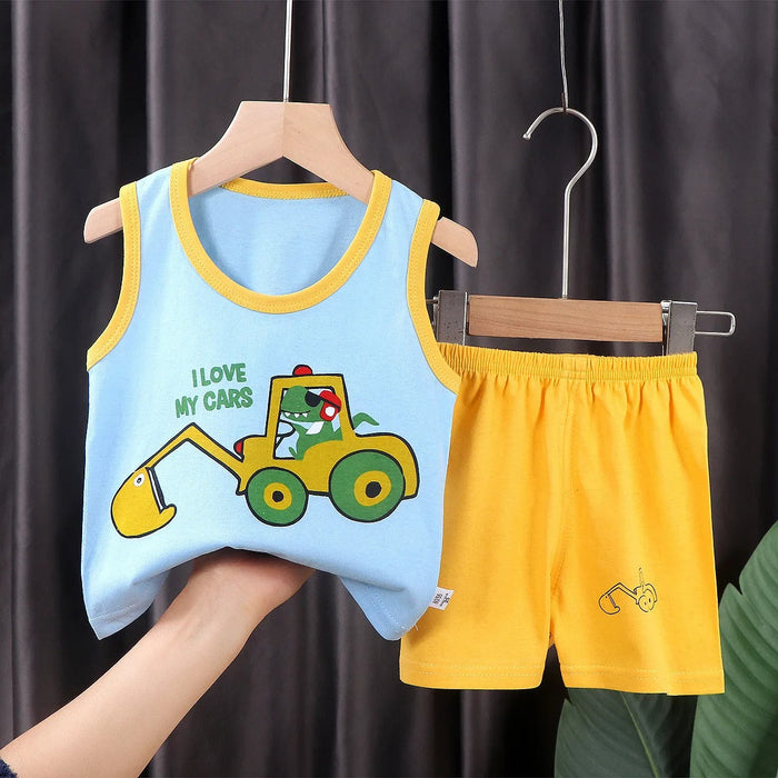 Children Sets Vest Suit Summer