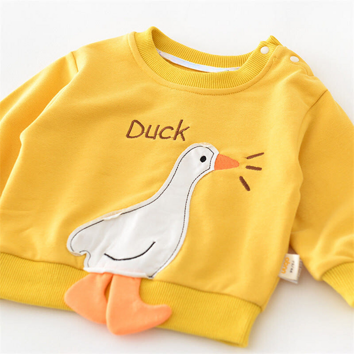 Duck Baby Sweatshirt Romper