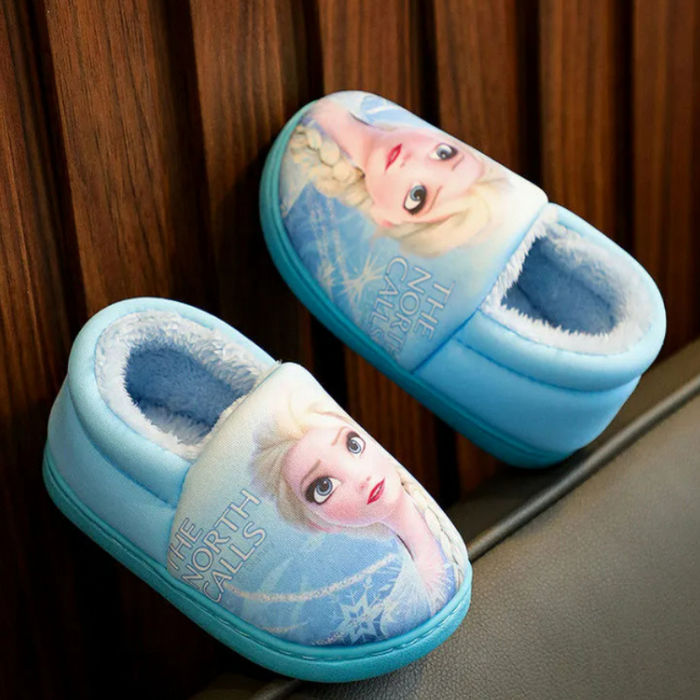 Elsa Cartoon Printed Flat Shoes