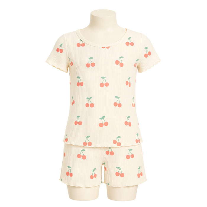 Colorful Art Print Pajama Set Of Top And Shorts