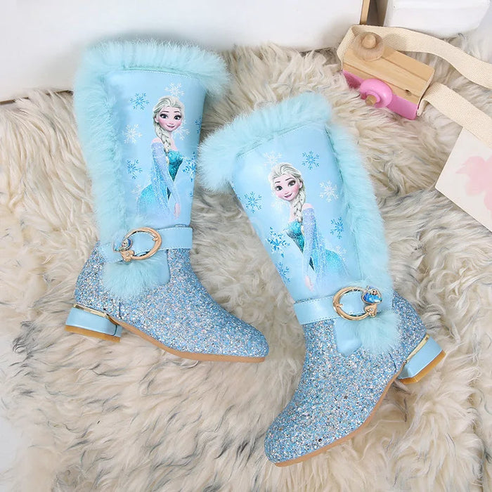 Princess Elsa Themed Plush Boots