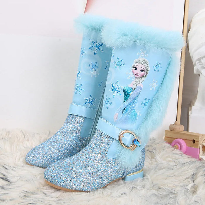 Princess Elsa Themed Plush Boots