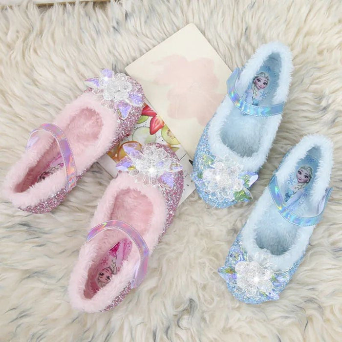 Princess Elsa Winter Plush Slippers