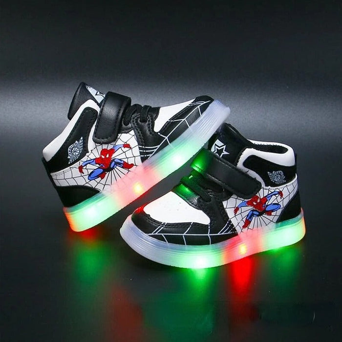 Spiderman LED Light Glowing Sneakers