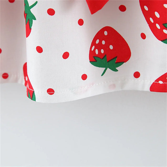 Strawberry Summer Dress With Sun Hat