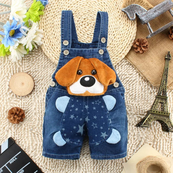 Summer Denim Bear Overalls For Toddlers