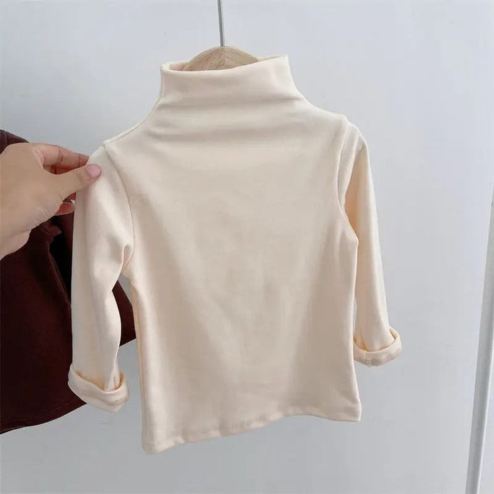 Turtleneck Solid Long Sleeve T Shirts