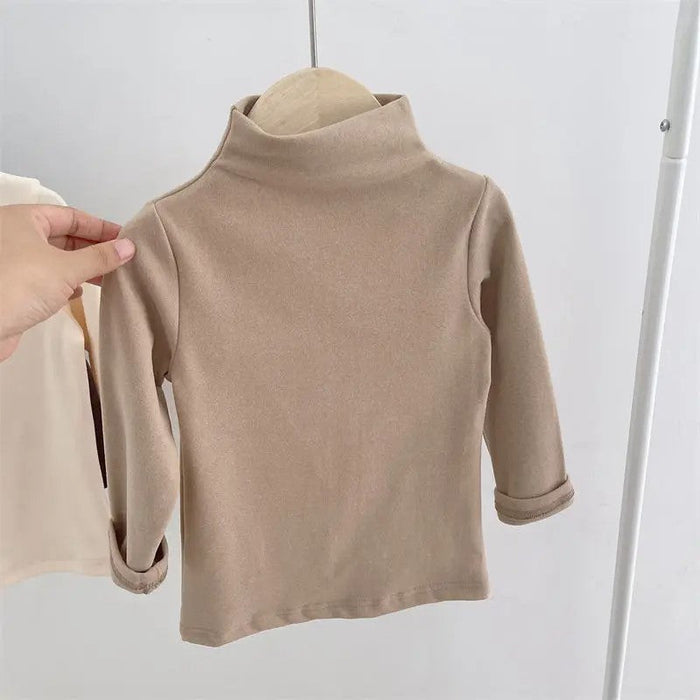 Turtleneck Solid Long Sleeve T Shirts