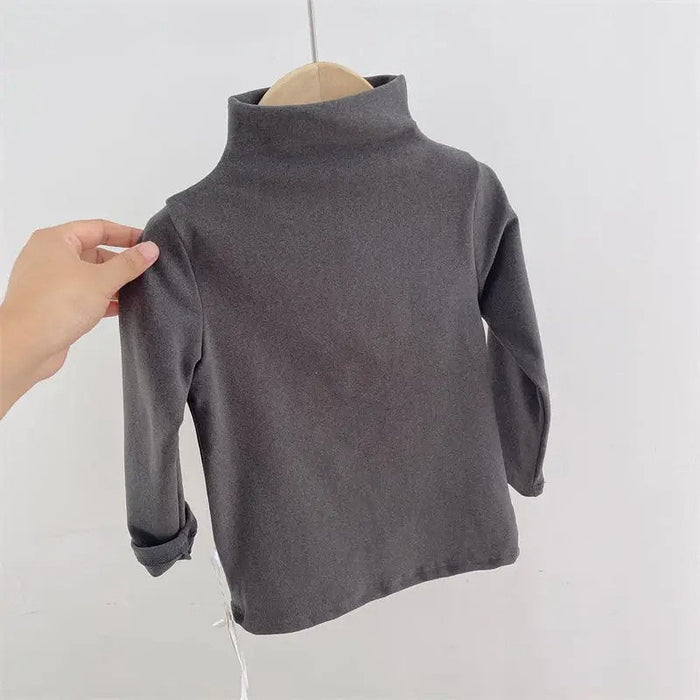 Turtleneck Solid Long Sleeve T Shirts