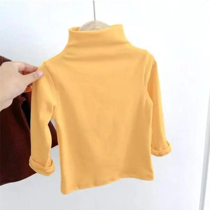 Turtleneck Solid Long Sleeve T Shirts