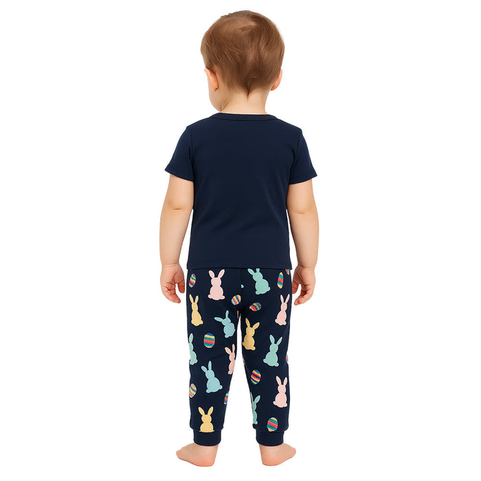 Egg Hunting Graphic Pajama Set With Snug Fit
