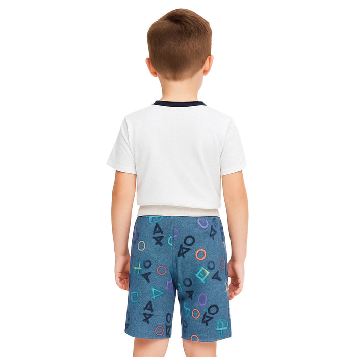 2 Piece Graphic Print Pajama Set Tee And Shorts For Warm Nights