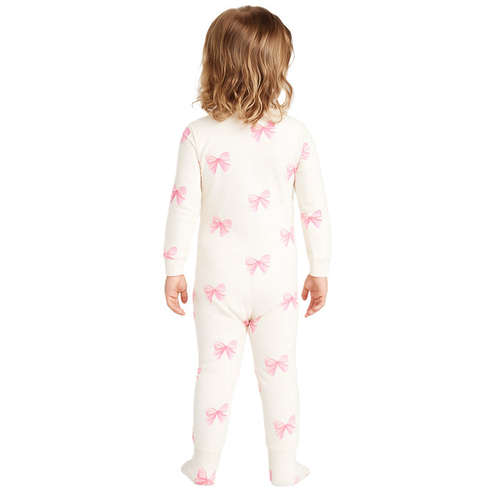 Bunny And Floral Snug Fit Pajama Set For Lounging