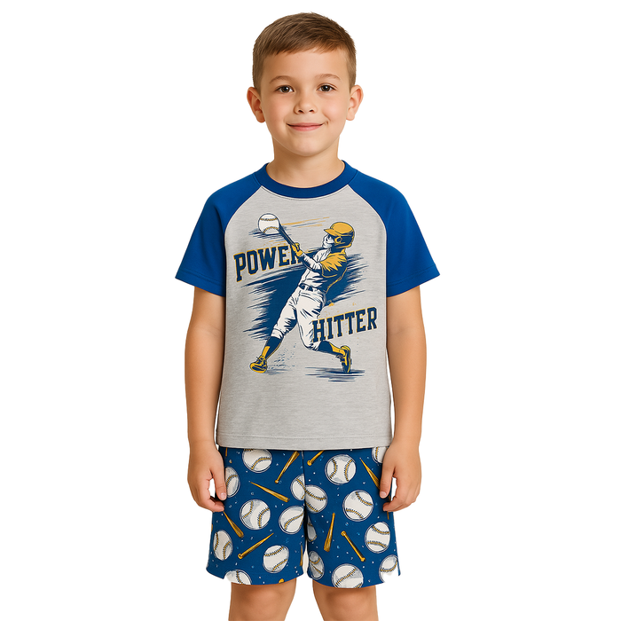 Baseball Graphic Pajama Set For Everyday Wear