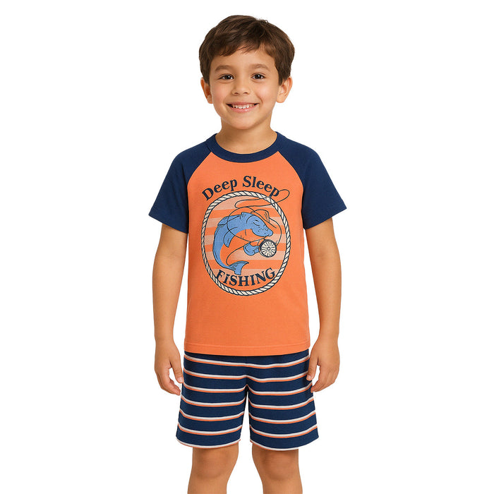 2 Piece Short Sleeve And Lightweight Graphic Tee And Shorts Set