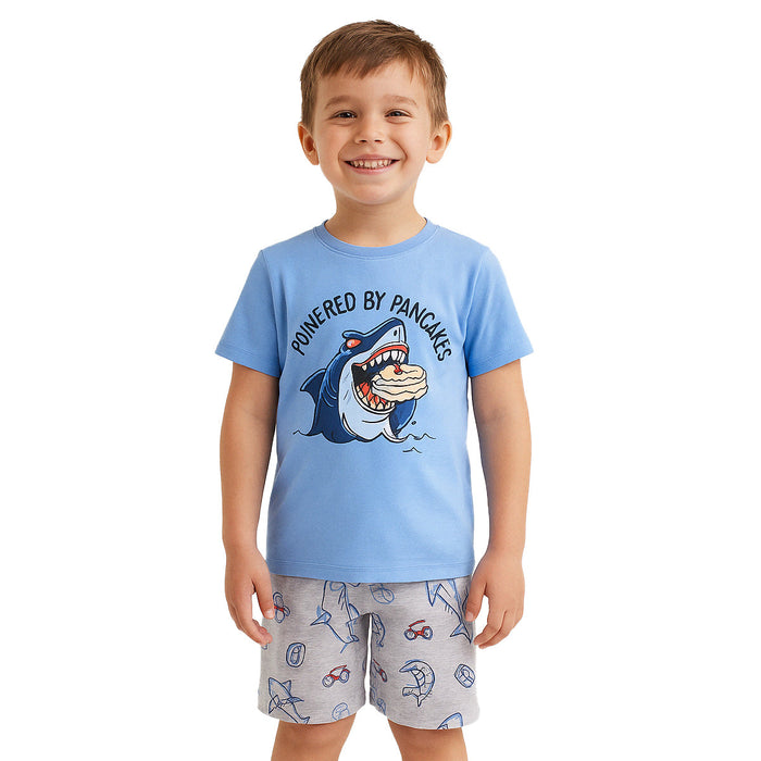 2 Piece Short Sleeve And Lightweight Graphic Tee And Shorts Set