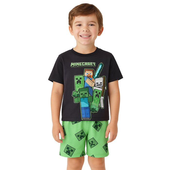 2 Piece Graphic Print Pajama Set Tee And Shorts For Warm Nights