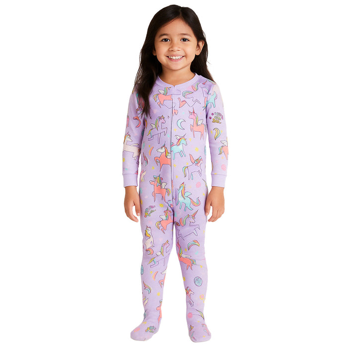 Bunny And Floral Snug Fit Pajama Set For Lounging