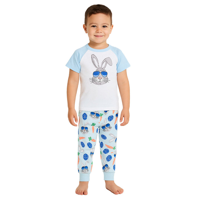 Egg Hunting Graphic Pajama Set With Snug Fit