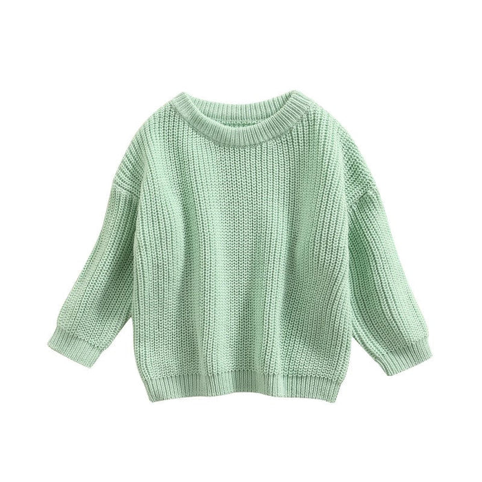 Solid Color Plain Knit Sweater