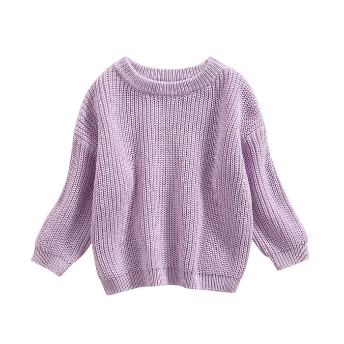 Solid Color Plain Knit Sweater