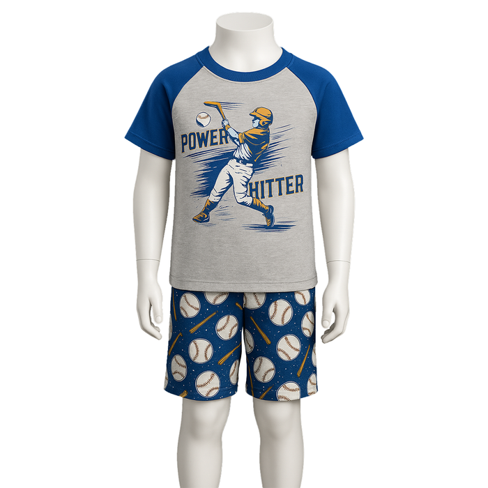 Baseball Graphic Pajama Set For Everyday Wear