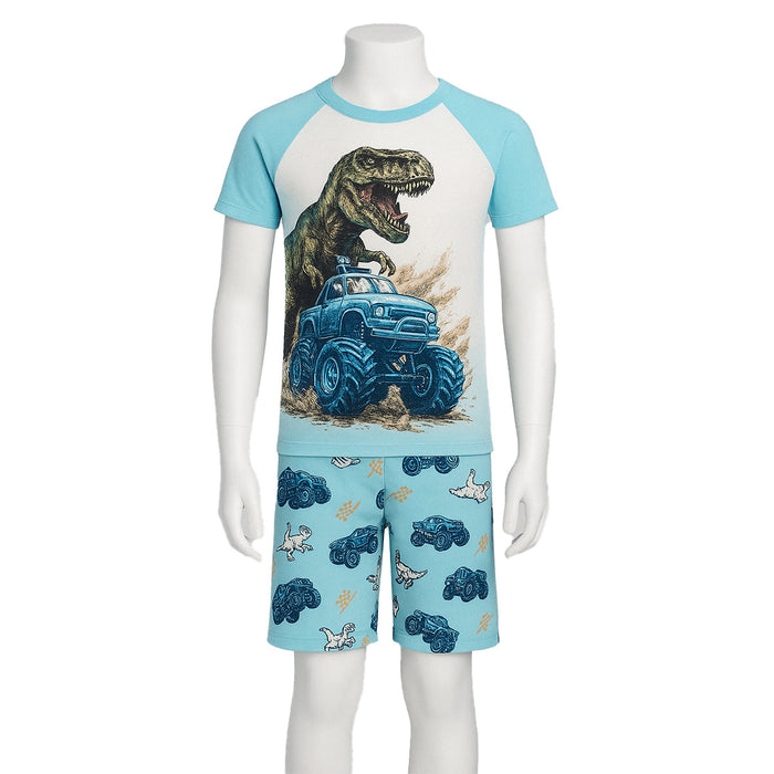 2 Piece Short Sleeve And Lightweight Graphic Tee And Shorts Set