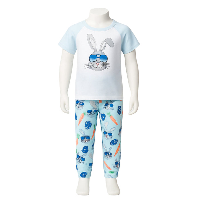 Egg Hunting Graphic Pajama Set With Snug Fit