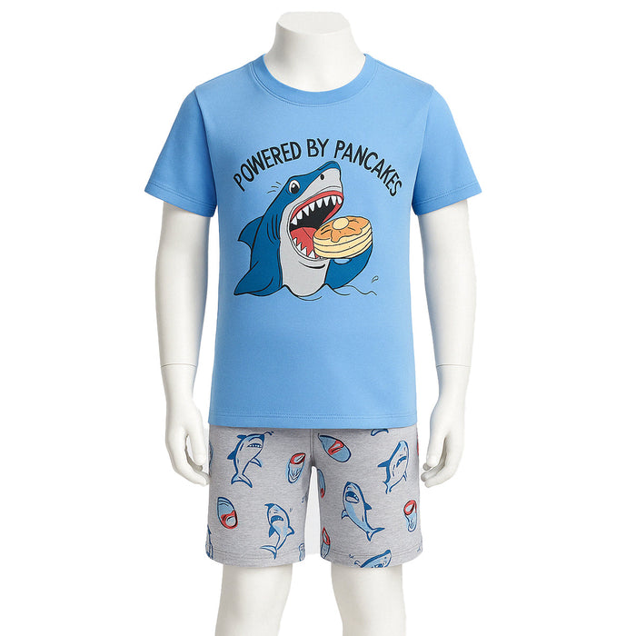 2 Piece Short Sleeve And Lightweight Graphic Tee And Shorts Set