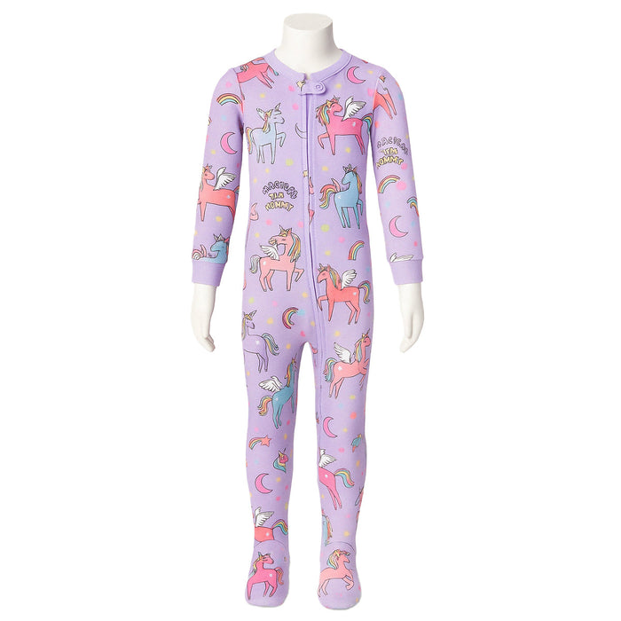 Bunny And Floral Snug Fit Pajama Set For Lounging
