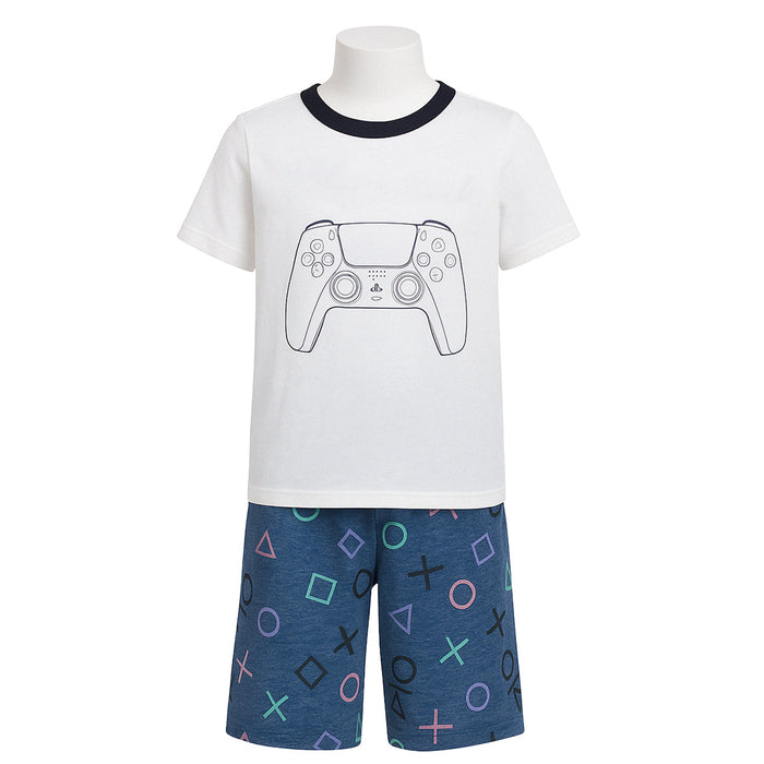 2 Piece Graphic Print Pajama Set Tee And Shorts For Warm Nights