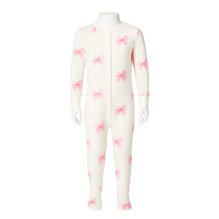 Bunny And Floral Snug Fit Pajama Set For Lounging