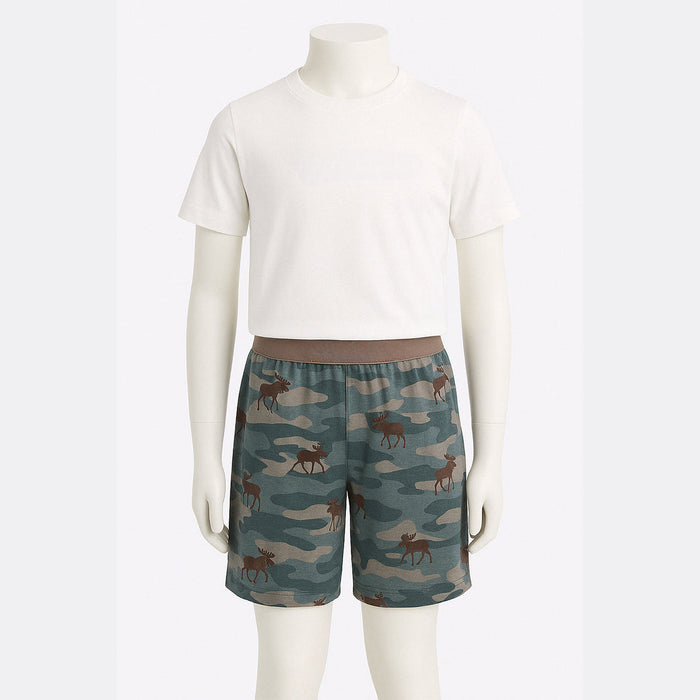 Sporty And Lightweight 2 Piece Graphic Tee And Shorts Pajama Set